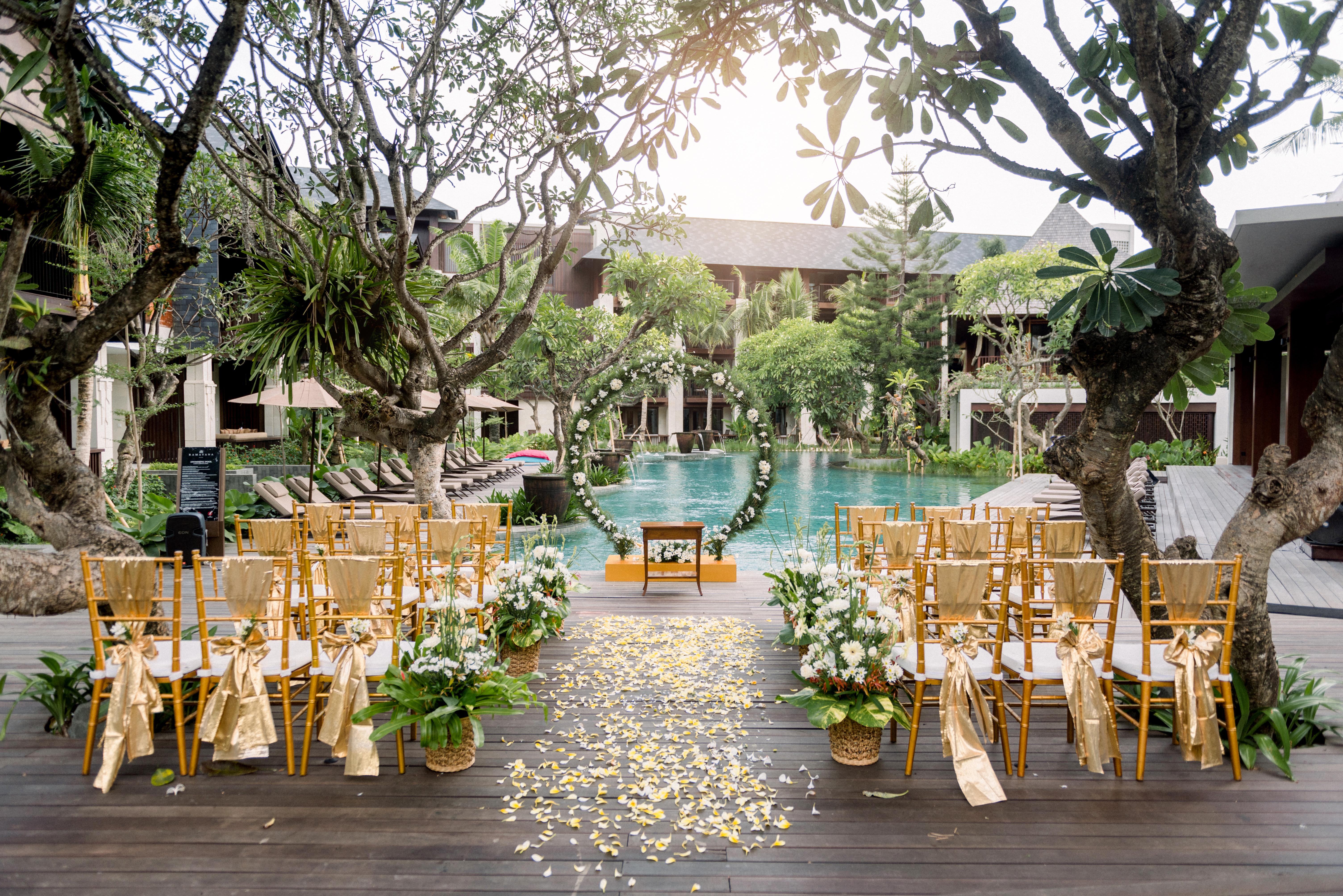 รามายณะ สวีท แอนด์ รีสอร์ต Hotel กูตา ภายนอก รูปภาพ The Poolside Wedding Venue